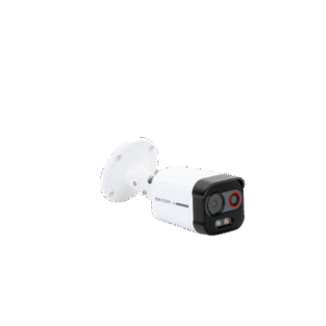 Bala IP Dual / Térmica 2.6 mm (96 x 72) / Óptico 6 mm (4 Megapixel) / Detección de Intrusión por VCA 30 mts /30 mts Luz Blanca / Exterior IP67 / PoE / Sirena y Luz Intermitente Integrada / Micro SD / ColorVu y ACUSENSE 5 DS2TD26082 QA AD 4 p