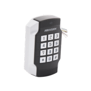 Lector de Tarjetas MIFARE y Contraseñas Hikvision / Wiegand W26 - W34 y RS-485 / IP65 / IK10 / Estetico y Facil de Utilizar / Indicador LED 7 DSK1104MK AD 6 p