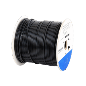 Bobina de cable de 305 m (1000 ft) Cat5e, Aleación de Cobre y Aluminio (CCA), color Negro, Uso Intemperie, Doble Forro 2 EPCAT5EV2EXT AD 1 p