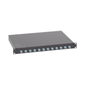 Distribuidor de Fibra Optica 12 Conectores LC Duplex (24 Fibras), Para Fibra Multimodo OM3/OM4, 1 UR 4 FD1W12AQDLCZ AD 3 p