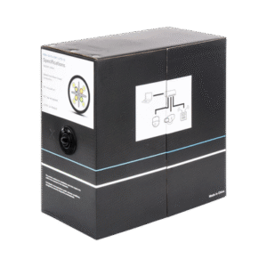 Bobina de cable 305 Metros Cat6 Climas EXTREMOS 24 AWG Color negro, sin blindar, para intemperie