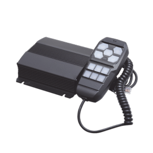 Sirena Vehicular de 100W de Potencia, Con Controlador Unimando Para Control de Tonos, 4 Salidas Auxiliares y Microfono 4 SP104 AD 3 p