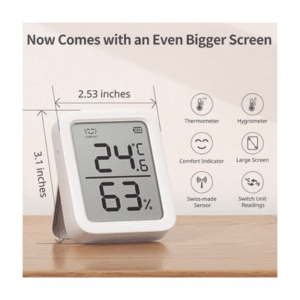 Medidor de temperatura y humedad Datos en pantalla / inalámbrico BLUETOOTH compatible con HUB SwitchBot 6 SWITCHBOTMP AD 4 p