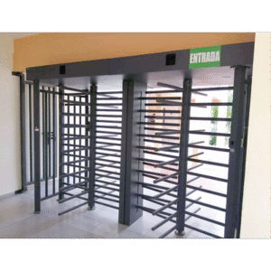 Torniquete Doble Cuerpo Completo AccessPro Interior/Exterior 100% Acero con Pintura Gris EJE CENTRAL con Pintura Gris / Acabado de Lujo / Alto Tráfico 4 XT200C AD 3 p