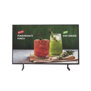 Television Profesional LED de 50" / UHD 4K (3840x2160p) / 3 años de garantia / Entradas de Video HDMI / Bocinas Integradas de 10 W / Compatible VESA / Ideal para uso comercial y residencial. 3 BE50DH LAT IZQ p