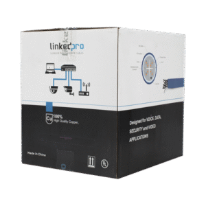 Bobina de cable de 305 metros Cat6+ Blindado F/UTP, CM, CALIBRE 23 ALTO RENDIMIENTO, ETL,UL, color azul, super flexible, para aplicaciones de video vigilancia, video HD, y redes de datos. Uso interior.
